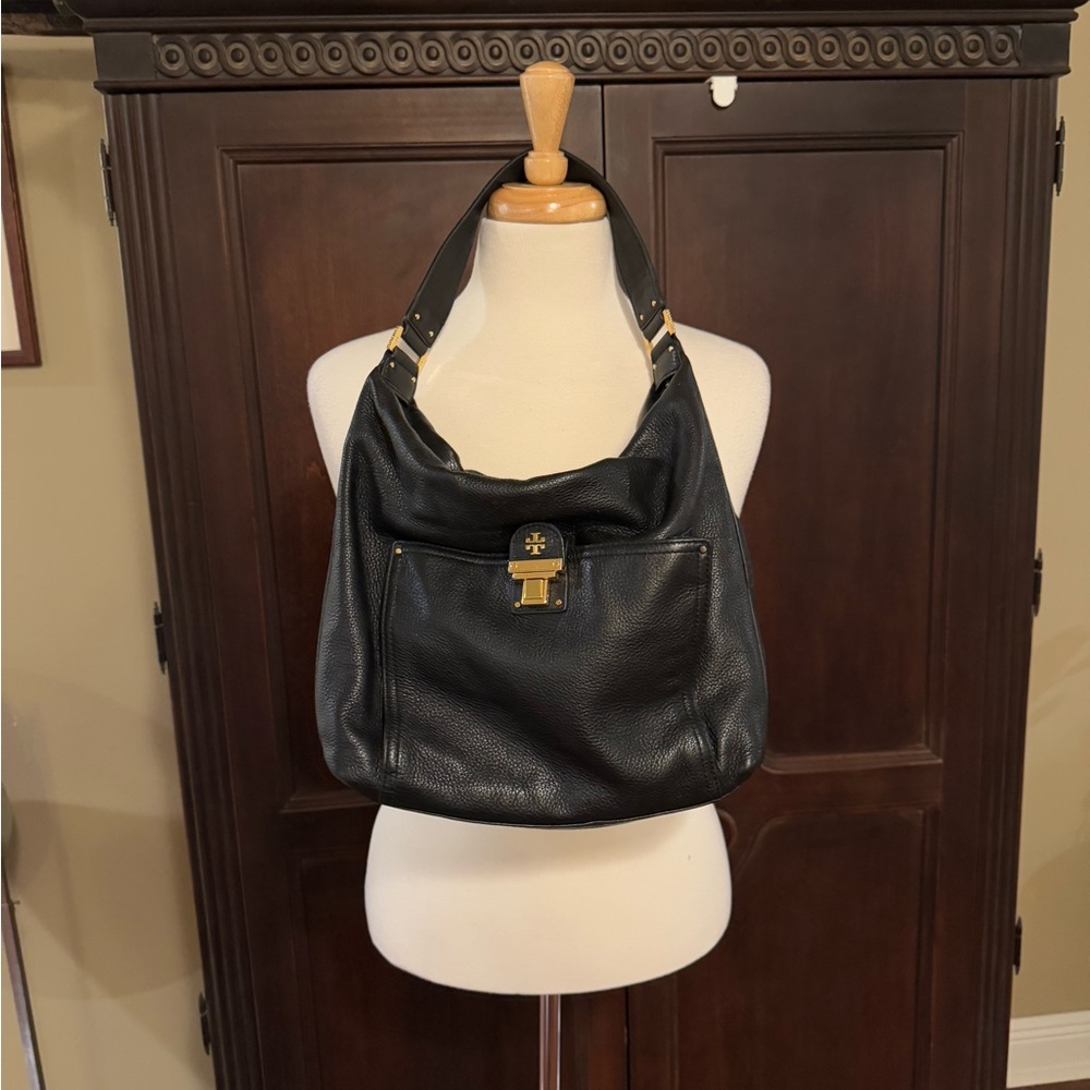 Tory Burch Black Leather Shoulder Bag
